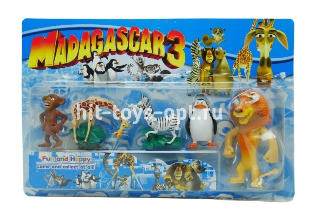 Набор Героев Мадагаскар 5в1, размер 39см*26см