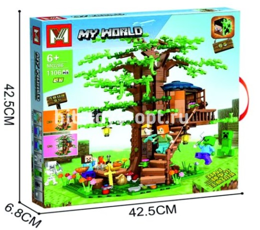 Конструктор Майнкрафт - Домик на Дереве, 1106 дет.