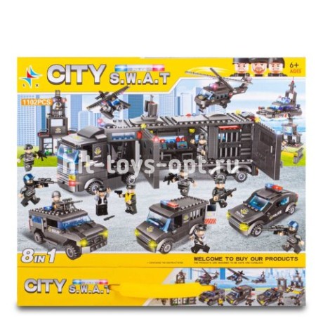Конструктор ситис сват 8в1 1102 дет.