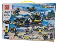 Конструктор Катер полиции 8 в 1 544 дет