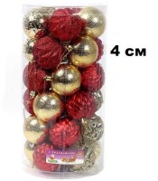 Набор шаров 4см 24шт в тубусе 42400(16)