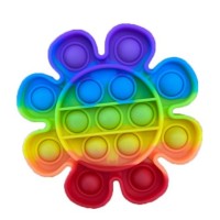 Тактильная Игрушка Антистресс - Pop IT Радужная - Цветок