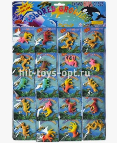 Растущие Животные Африки на Листе, на листе 20шт, цена за шт.