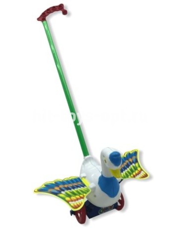 Каталка на Палочке - Лебедь с бубенцами 23см.