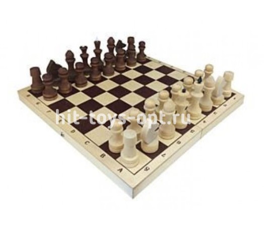 ШАХМАТЫ ОБИХОДНЫЕ ПАРАФИНИРОВАННЫЕ С ДОСКОЙ 290х145 мм