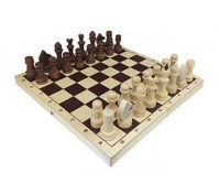 ШАХМАТЫ ОБИХОДНЫЕ ПАРАФИНИРОВАННЫЕ С ДОСКОЙ 290х145 мм