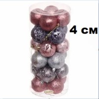 Набор шаров 4см 24шт в тубусе 42401 (17)