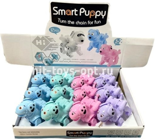 Заводная Игрушка РобоПес Цветные, в уп 12шт. цена за шт.