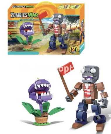 Конструктор Зомби и цветок - людоед 502 дет.