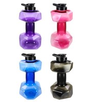 Бутылка для воды пластиковая "Гантеля", 2500 мл, 27*12,5*12,5, цвет ассорти