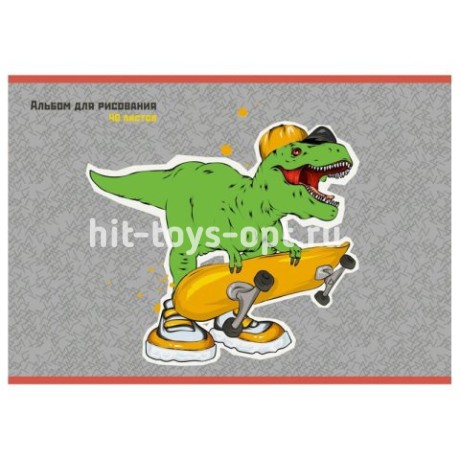Альбом Для Рисования - Дино Скейтер, 40л.