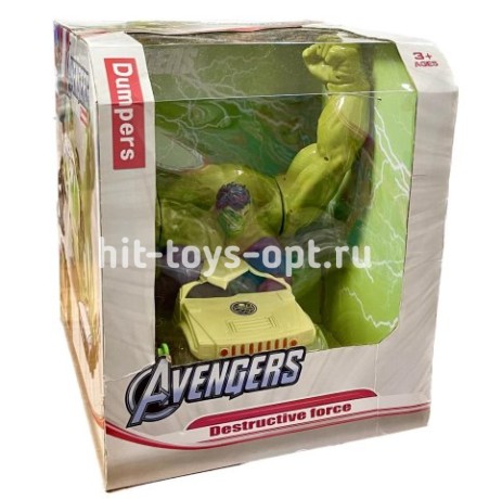 Машина на Р/У с Халком на Крыше, размер 35см*30см*30см
