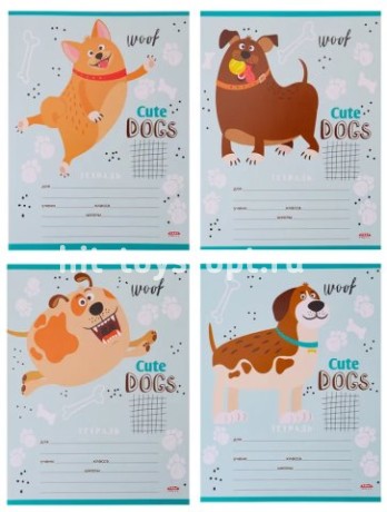 Тетрадь А5 12л клетка Принт Ассорти