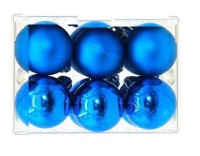 Набор шаров 8см 6шар 1цв однотонный глянец/матовый в пр уп 00099