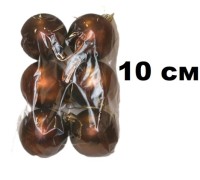 Набор шаров 10см 6шар 1цв однотонный матовый в пакете 00071