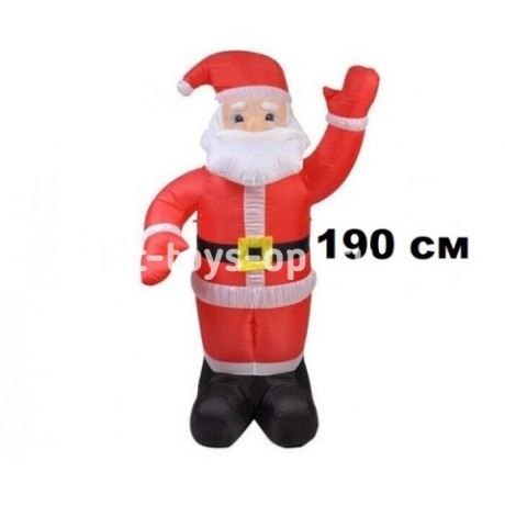 ДЕД МОРОЗ НАДУВНОЙ (с подсветкой цвет МУЛЬТИ)-190 см