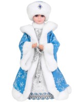 Сувенир музыкальный Внучка деда мороза в голубой шубе, с мелодией, 40 см