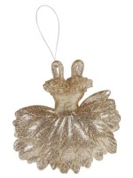 Подвесное украшение Золотое платье 9,7*9,4 см