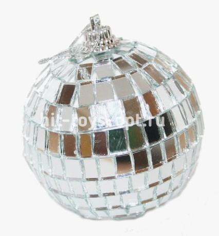 Серебряный дискошар 6 см