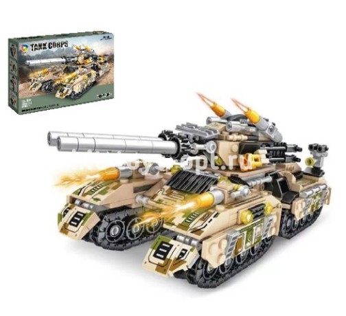 Конструктор Танк с Двумя Дулами, 950 дет.