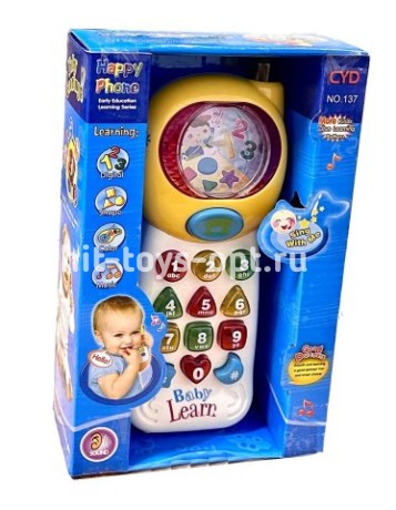Обучающий игрушечный телефон Английский (свет, звук)