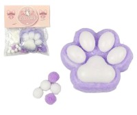 Антистресс Сквиш Лапка Фиолетовая + Мини Лапка + Пампаны + Ворс (отдельно)
