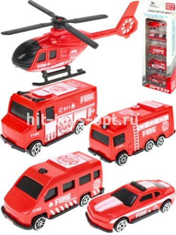 Набор машинок "Спецслужба"(10,2х4х26,7 см)(5 машинок), в коробке