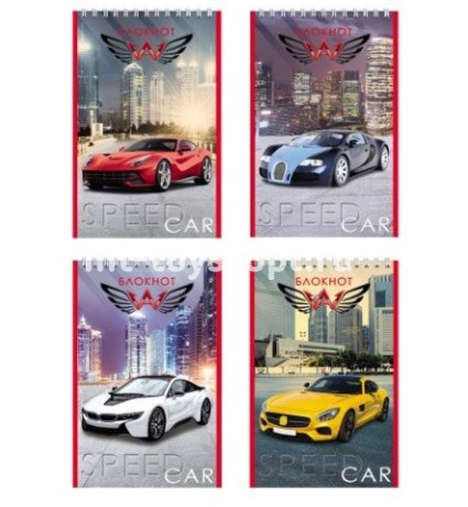 Блокнот А7 40л "Авто-3" гребень Б40-7748