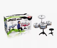 Барабанная установка со стулом Jazz Drum, 3 барабана, тарелка, палочки.