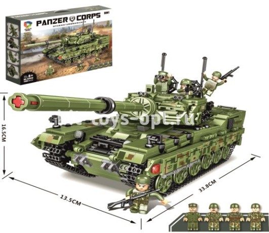 Конструктор Боевой Танк, 1190 дет.