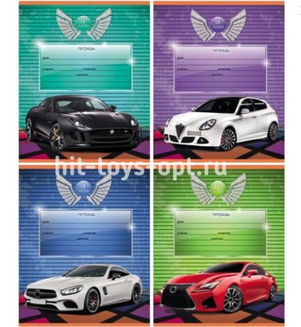 Тетрадь А5 18л.лин.МАШИНЫ И ЛИНИИ ассорти