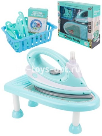 Игровой набор "Глажка"(гладильная доска,утюг, плечики,свет вода) (39,5x10x32cм)