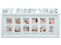 Фоторамка-коллаж (12 фото) Мой первый год, голубая