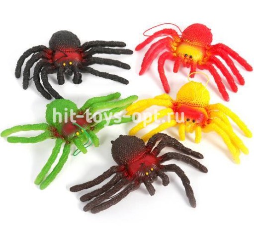 Пауки Резиновые Большие 15см, в ассортименте