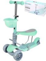 Самокат 3-х колесный 3 в 1 мятный 57*23*56-76 см,заднее колесо PVC без света