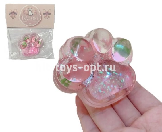 Антистресс Сквиш Лапка с Клубничками