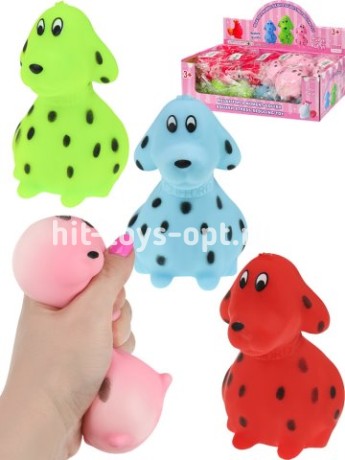 Антистресс-мялка "Далматинец" цвет микс, в шоубоксе, 10х7 см в уп 12шт. цена за шт.