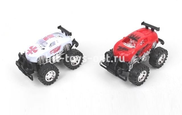 Машинка инерционная 12 см "БИГФУТ" (12 см, 2 цвета микс, в пакете).