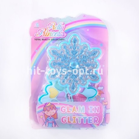 Косметика на листе снежинка