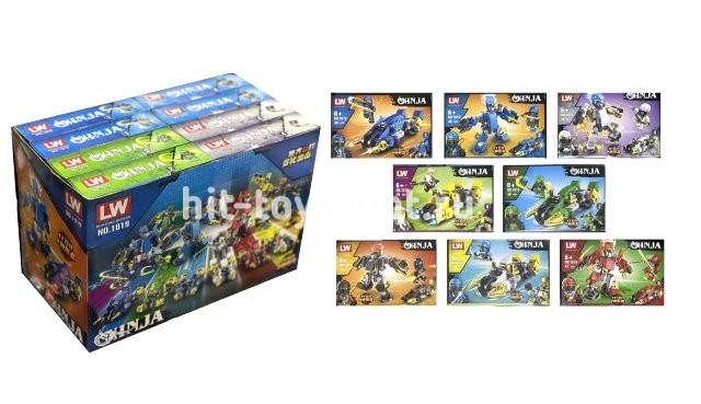 Конструктор Ниндз - Защитники на Мото, 8 видов в уп 16шт. цена за шт.