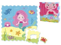 Коврик-пазл (детский)(в сборке 90х90 см) &quot;Веселая русалочка&quot; (14 дет.10 мм)