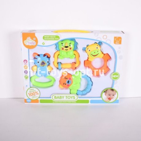 Погремушки зверята в коробке