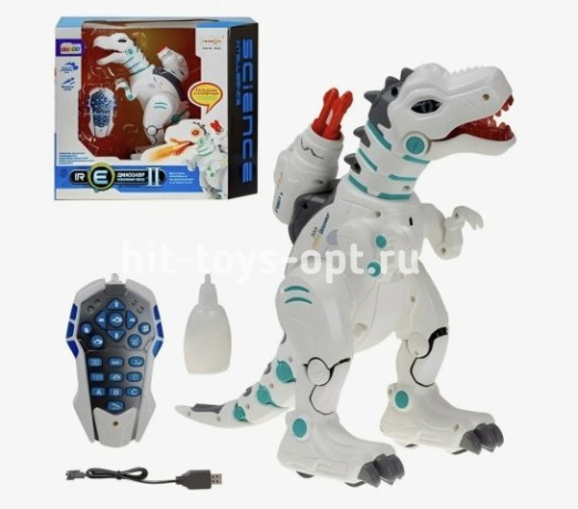 Радиоуправляемый интерактивный динозавр с паром и стрелами