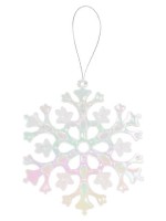 Подвесное украшение из акрила Новогодняя снежинка 12,5*12,5 см