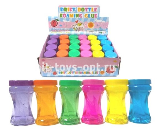 Слайм Спиралька с Блестками, в уп 24шт. цена за шт.