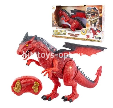 Большой радиоуправляемый динозавр со световыми и звуковыми эффектами