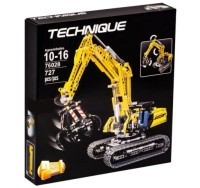 Конструктор Tehnic - Экскаватор 2 в 1 желтый Техник, 727 дет