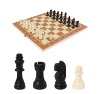 Настольная Игра 2в1 - Шахматы Шашки 34см*34см