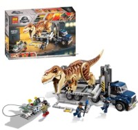 Конструктор Мир Юрского Периода - Транспорт для перевозки Ти-Рекса, 638 дет.