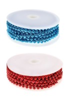 Новогоднее украшение бусы на ёлку цвет ассорти &quot;Роскошь&quot;, 10 м, 4 мм,